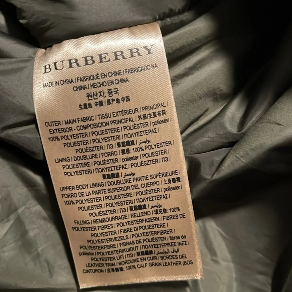 BURBERRY Portobello Women's Parka Hooded Jacket - 10 US Dark Olive - Picture 14 of 16